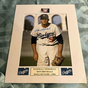 Dodgers don drysdale autographed 8x10 photo